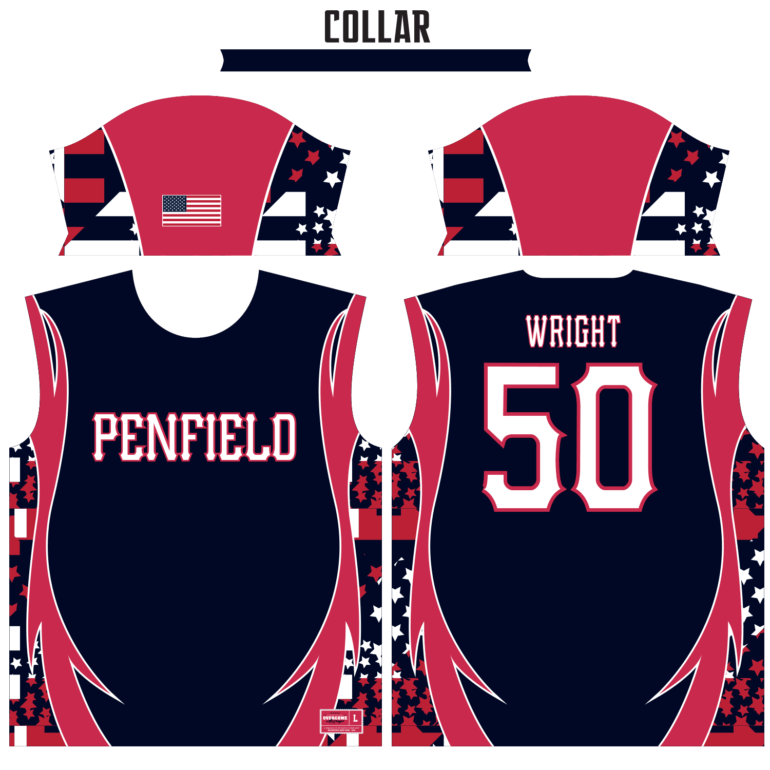 Penfield Patriots Crew Neck Jersey (Red/Navy)