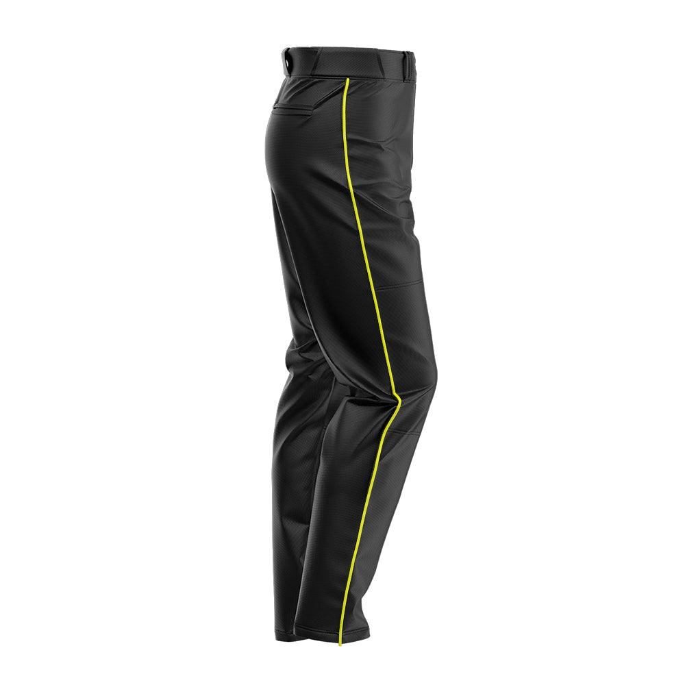 SIS Pro-Line Softball/Baseball Game Pants (Black with Colored Piping) - Smash It Sports