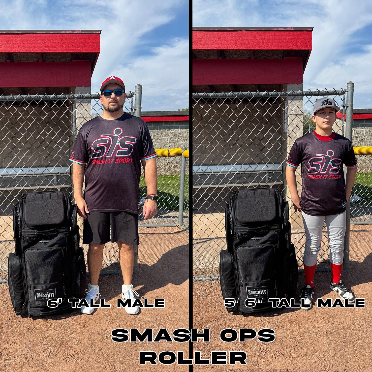 2025 Smash Ops Guerrilla V4 Roller Bag - Blackout [Crimson Pride Team Bag]