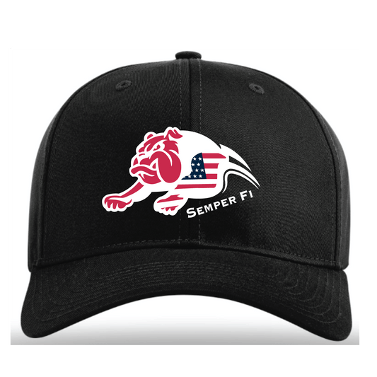 Semper Fi Snapback Hat (Black)