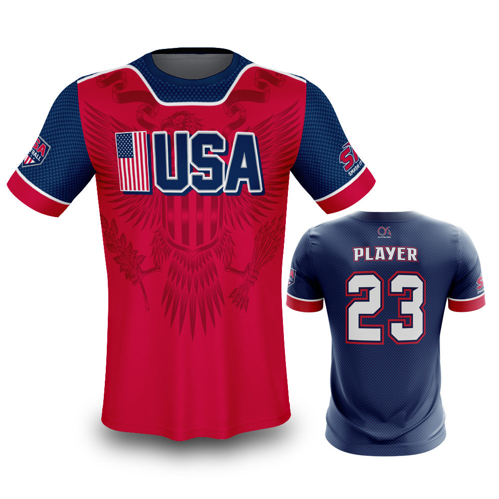 TEAM USA Border Battle Men's Player Series Game Day Short Sleeve Shirt Buy In Red/Navy