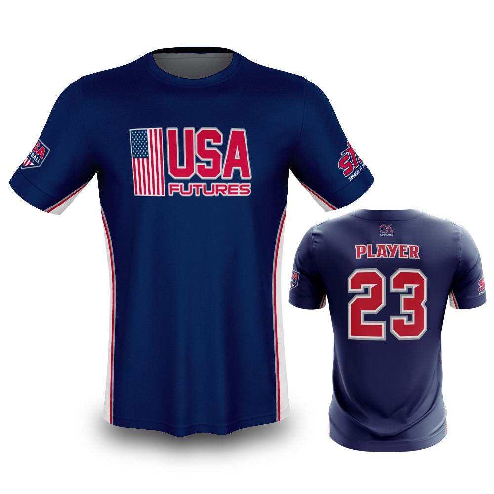 TEAM USA Border Battle Men's Futures Player Series Game Day Short Sleeve Shirt Buy In Navy