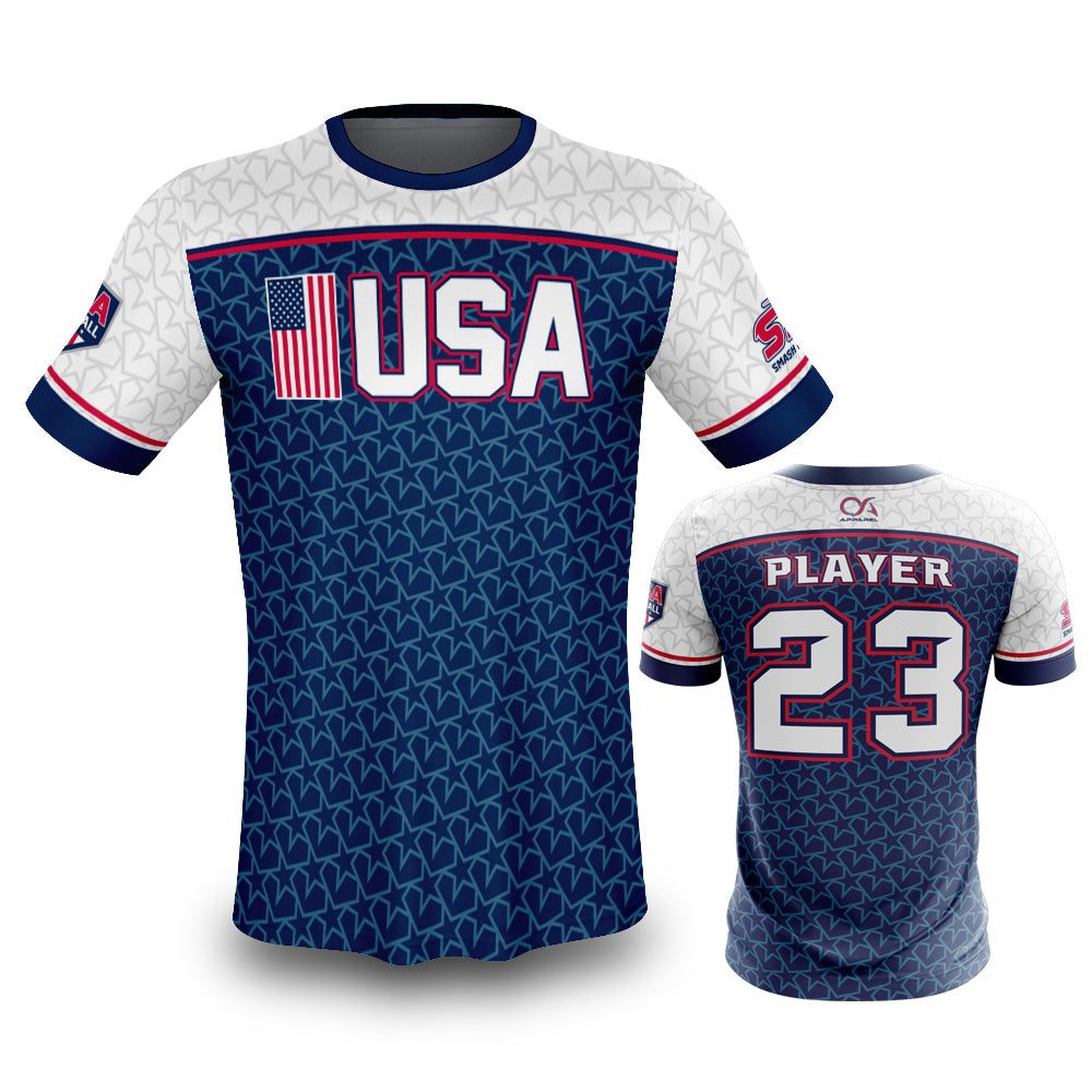 TEAM USA Border Battle Women's Player Series Game Day Short Sleeve Shirt Buy In Navy/White/Navy