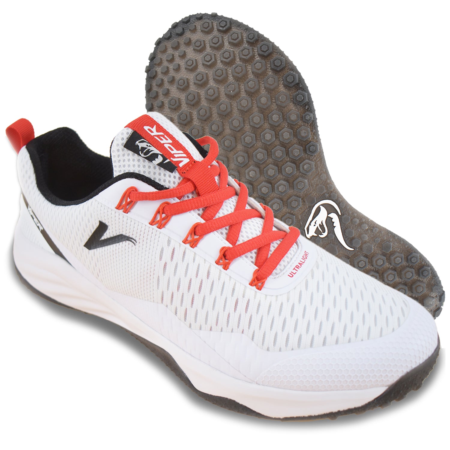 Viper Ultralight Turf Shoe (White/Red/Black)