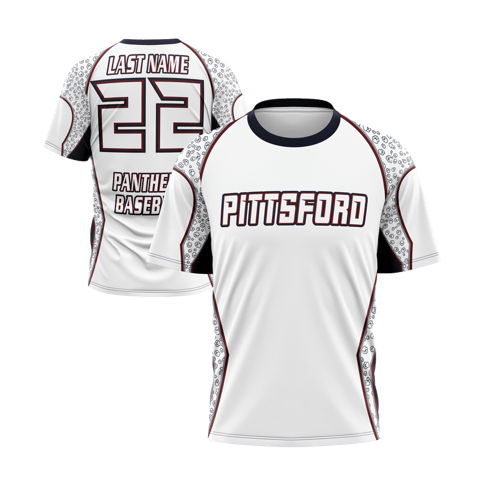 Pittsford Panthers White/Navy PAW- Athletic Shirt