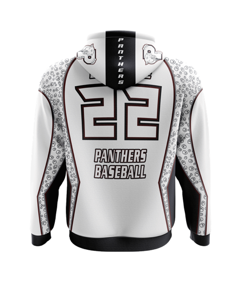 Pittsford Panthers Hoodie - WHITE/NAVY  PAW