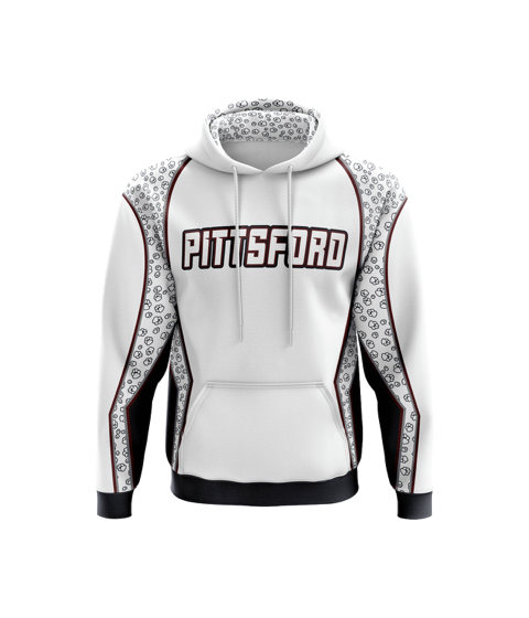 Pittsford Panthers Hoodie - WHITE/NAVY  PAW