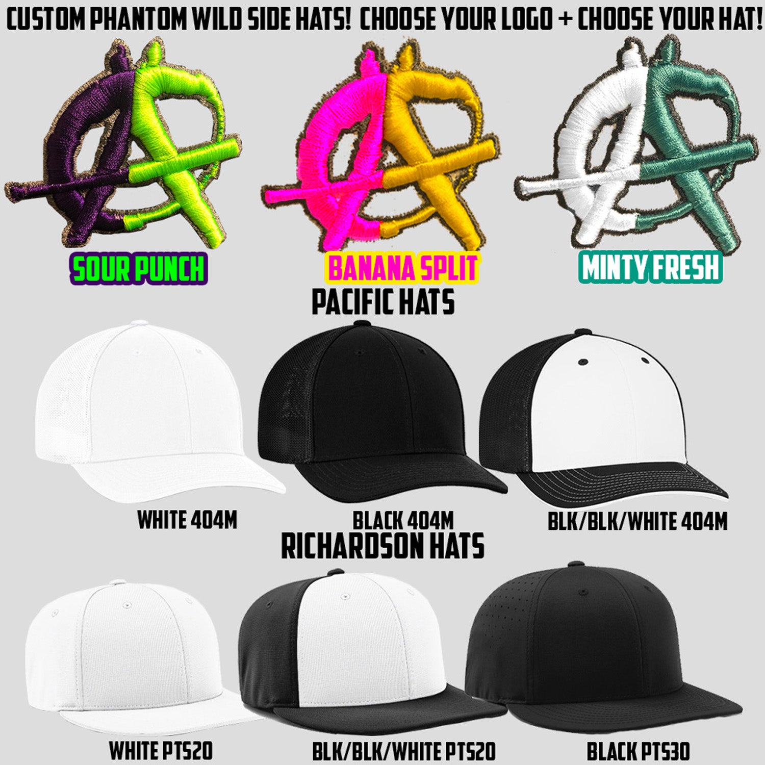 Anarchy Hat (Mixed Brands) Phantom Wild Side Custom (Pick Hat + Logo)